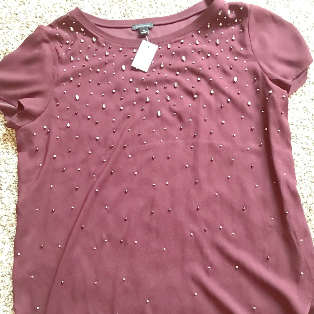 Ann Taylor embellished tee